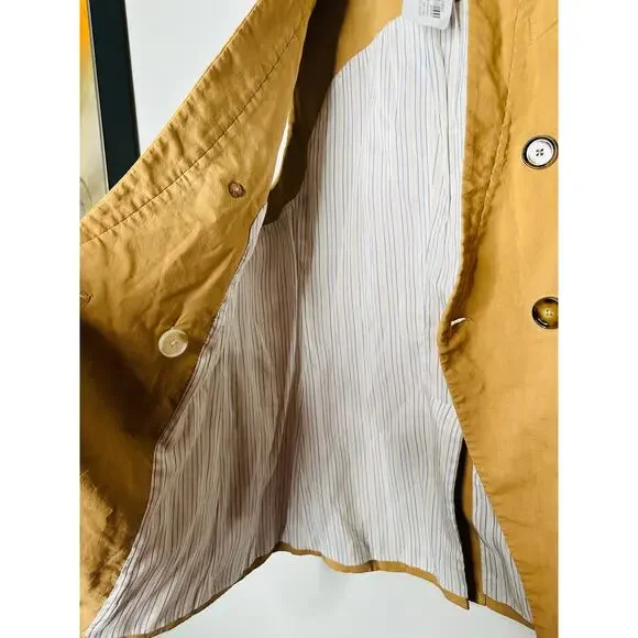 VERONICA BEARD Camel Tan Amika Vest Linen Blend Double Breasted Vest Size 10 - Picture 13 of 16